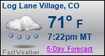 Weather Forecast for Log Lane Village, CO