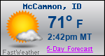 Weather Forecast for McCammon, ID