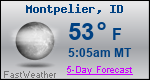 Weather Forecast for Montpelier, ID