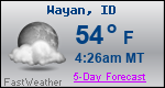 Weather Forecast for Wayan, ID