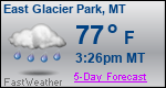 Weather Forecast for East Glacier Park, MT