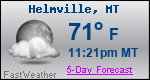 Weather Forecast for Helmville, MT