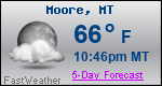Weather Forecast for Moore, MT