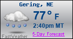 Weather Forecast for Gering, NE