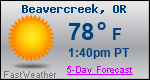 Weather Forecast for Beavercreek, OR