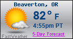 Weather Forecast for Beaverton, OR