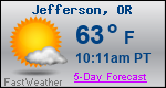 Weather Forecast for Jefferson, OR