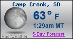 Weather Forecast for Camp Crook, SD