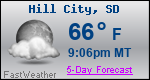 Weather Forecast for Hill City, SD