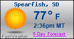 Weather Forecast for Spearfish, SD