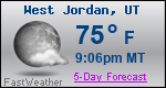 Weather Forecast for West Jordan, UT