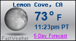Weather Forecast for Lemon Cove, CA
