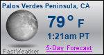 Weather Forecast for Palos Verdes Peninsula, CA