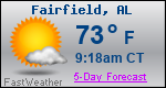Weather Forecast for Fairfield, AL