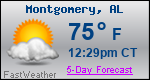 Weather Forecast for Montgomery, AL