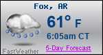 Weather Forecast for Fox, AR
