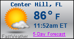 Weather Forecast for Center Hill, FL