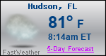 Weather Forecast for Hudson, FL