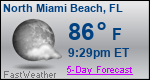 Weather Forecast for North Miami Beach, FL