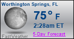 Weather Forecast for Worthington Springs, FL