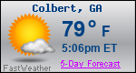Weather Forecast for Colbert, GA