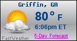 Weather Forecast for Griffin, GA