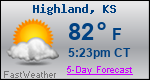 Weather Forecast for Highland, KS