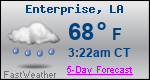 Weather Forecast for Enterprise, LA