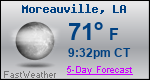 Weather Forecast for Moreauville, LA
