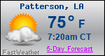 Weather Forecast for Patterson, LA