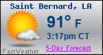 Weather Forecast for Saint Bernard, LA
