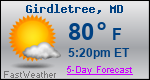 Weather Forecast for Girdletree, MD
