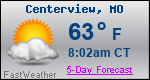Weather Forecast for Centerview, MO
