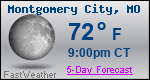 Weather Forecast for Montgomery City, MO