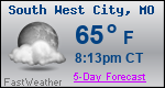 Weather Forecast for South West City, MO