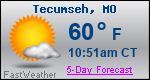 Weather Forecast for Tecumseh, MO