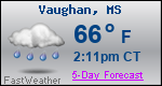 Weather Forecast for Vaughan, MS