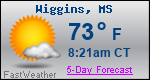 Weather Forecast for Wiggins, MS
