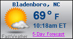 Weather Forecast for Bladenboro, NC