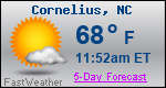 Weather Forecast for Cornelius, NC