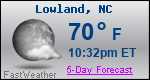 Weather Forecast for Lowland, NC