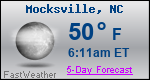 Weather Forecast for Mocksville, NC