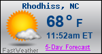Weather Forecast for Rhodhiss, NC