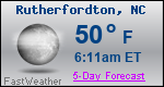 Weather Forecast for Rutherfordton, NC