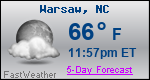 Weather Forecast for Warsaw, NC