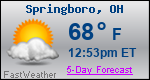 Weather Forecast for Springboro, OH
