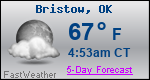 Weather Forecast for Bristow, OK
