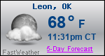 Weather Forecast for Leon, OK