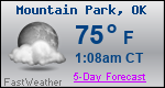 Weather Forecast for Mountain Park, OK