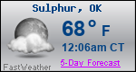 Weather Forecast for Sulphur, OK